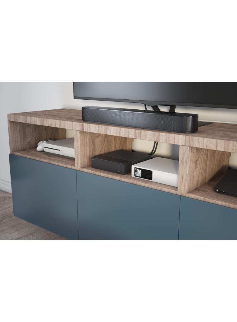 PRZEDŁUŻACZ DO KĄCIKA TV, 4X2P+Z + 4X2P, Z OGRANICZNIKIEM PRZEPIĘĆ, Z PRZEWODEM 2.0 METRA 3X1.5 MM2