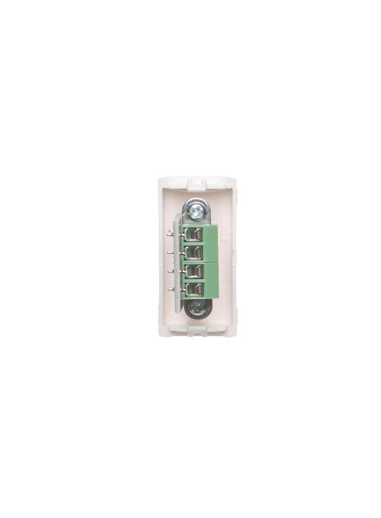 Simon Connect Płytka K45/2 złącza USB typ A żeńskie 225x45mm + gniazdo zaciski śrubowe czysta biel K128B/9 KONTAKT
