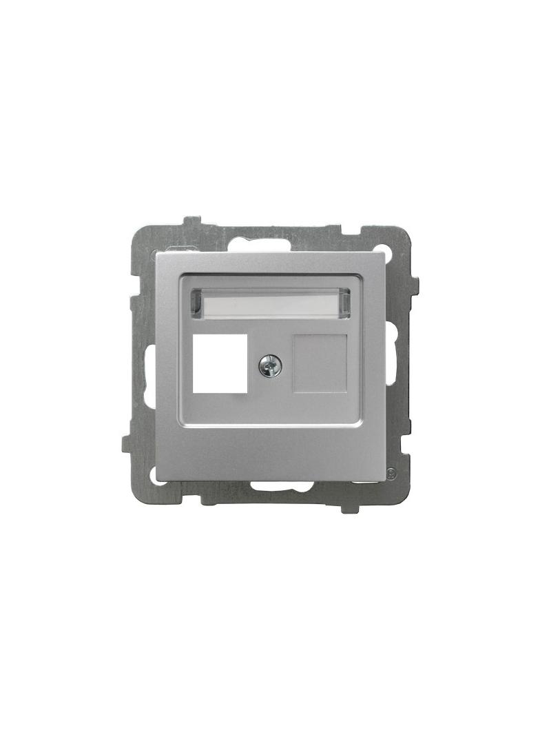 AS Obudowa gniazda pojedynczego typu Keystone prosta - kolor srebro
