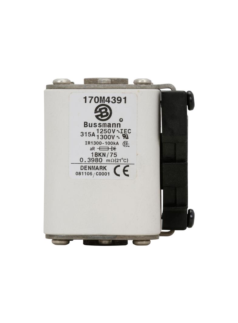 FUSE 315A 1250V 1BKN/75 AR CU Wkładka szybka 315A AC 1250V rozmiar 1 53x69x74 mm aR IEC UL 170M4391