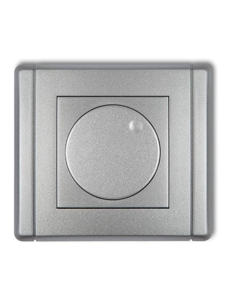 FLEXI Elektroniczny regulator oświetlenia przyciskowo-obrotowy do lamp LED srebrny metalik