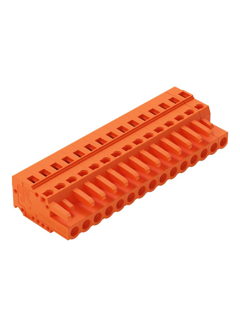 1-przewodowe gniazdo CAGE CLAMP pomarańczowa /25szt./ 231-315/102-000 WAGO