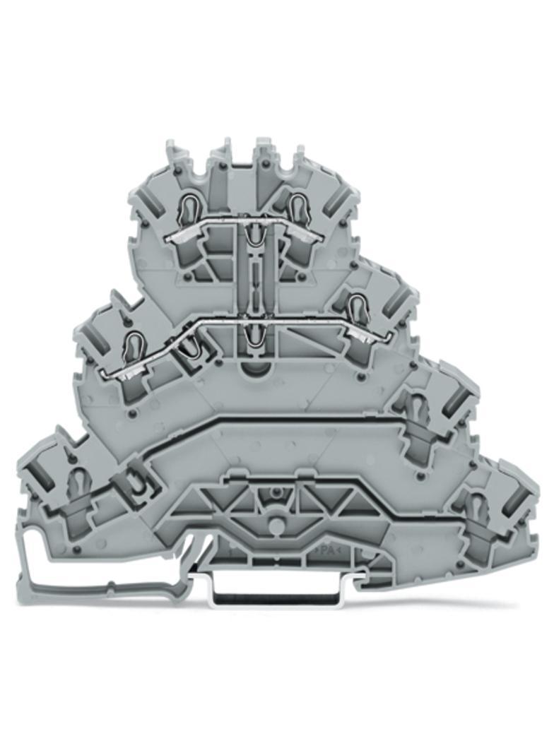 TOPJOBS złączka 4-piętrowa 2,5 mm2 L/L szara