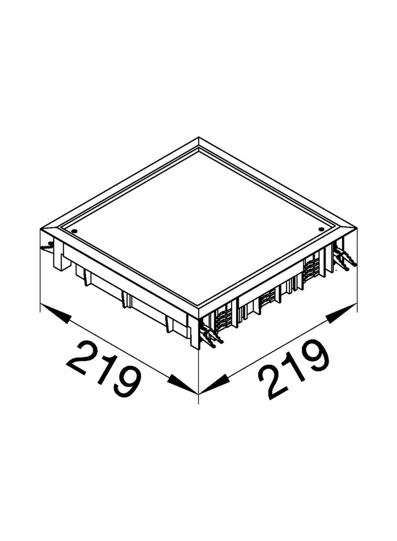 tehalit.VE-EE Pokrywa pełna VDQ06 200x200 wykładzina 12mm stal szary PA VDQ06127011 HAGER