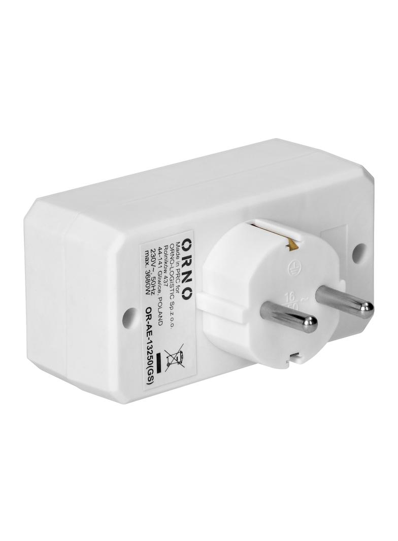 Rozgałęźnik 1x2P+Z (Schuko) 2x2P/II biały OR-AE-13250(GS) ORNO