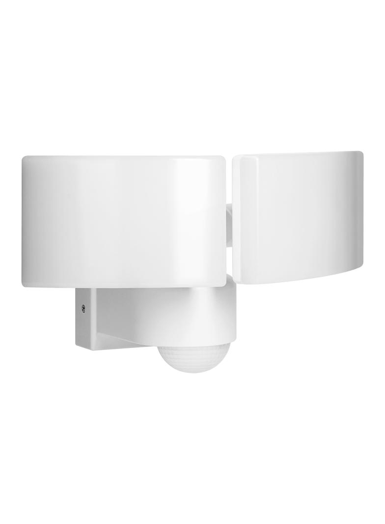 TOS DUO LED 2x20W podwójny naświetlacz ogrodowy z czujnikiem ruchu PIR 2x1600lm IP65 4000K neutralna biel PC biały AD-NL-6603WLR4 ORNO