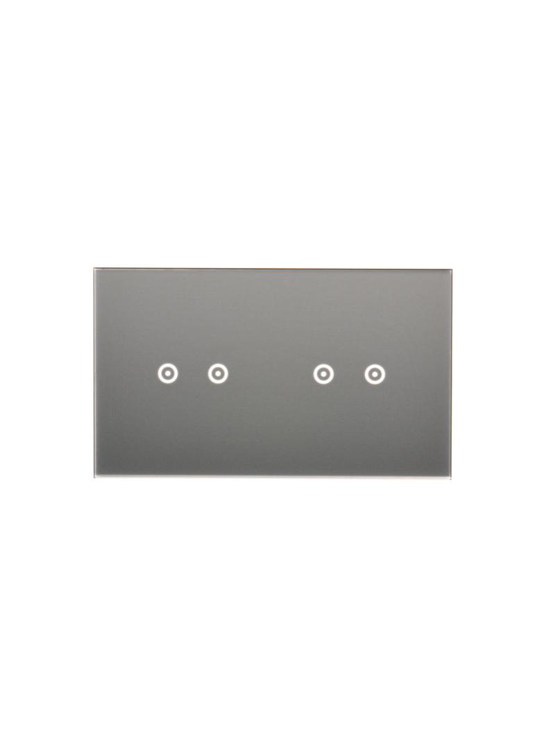 Simon 54 Touch Panel dotykowy S54 Touch 2 moduły 2 pola dotykowe poziome + 2 pola dotykowe poziome srebrna mgła DSTR222/71 KONTAKT