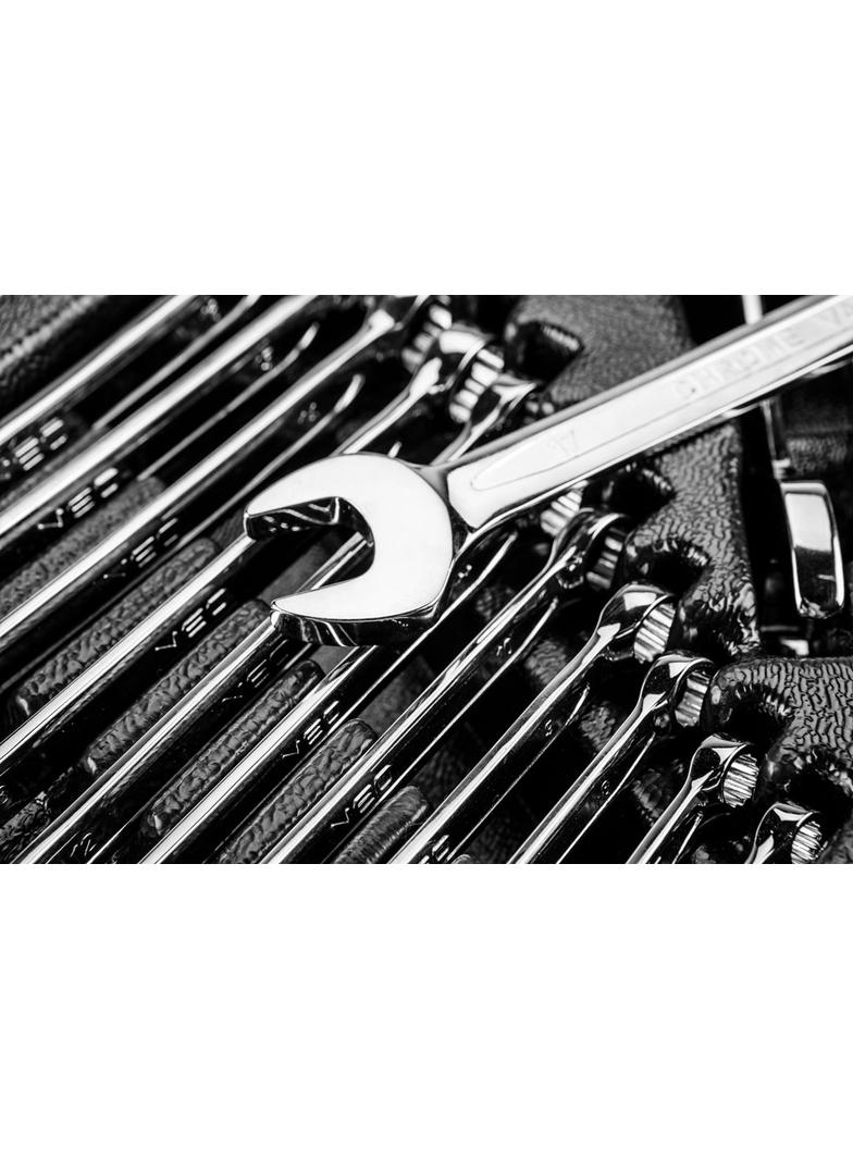 Klucze płasko-oczkowe 6-19 mm, zestaw 14 szt., wkładka