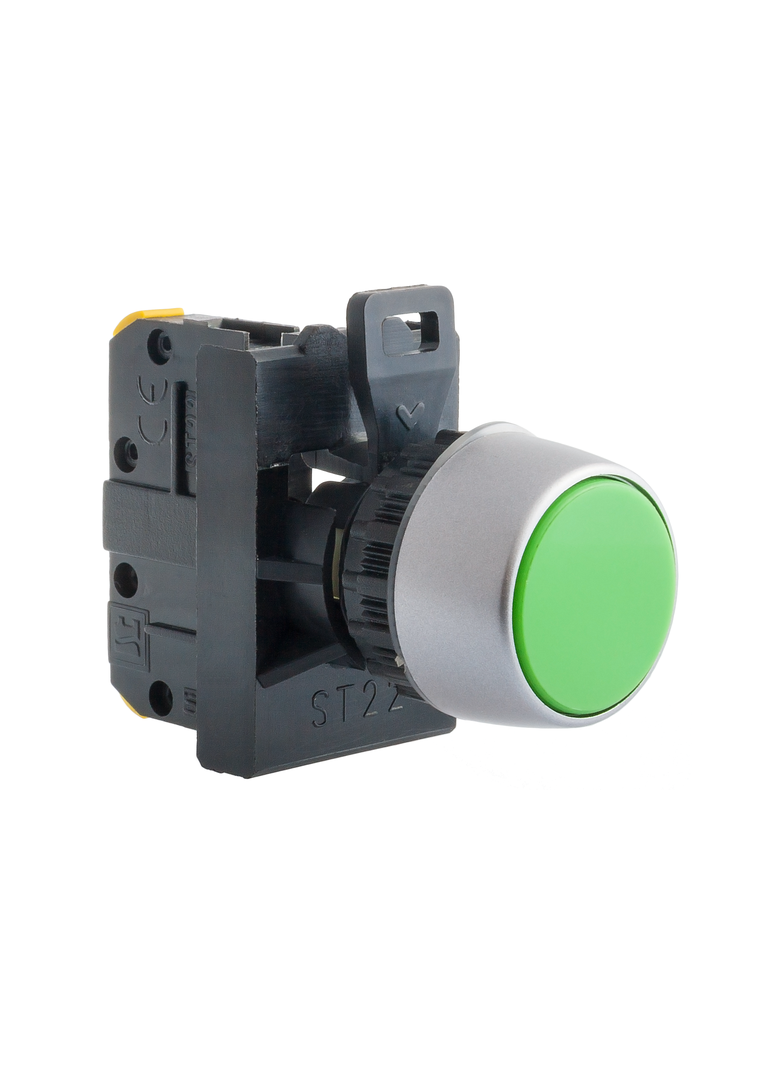 PRZYCISK KRYTY NIEBIESKI 2 TORY ROZW. PIERŚCIEŃ NIKLOWANY