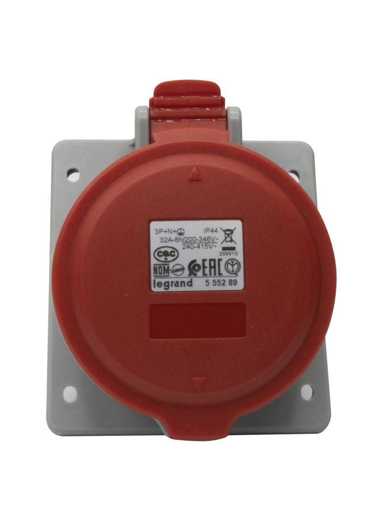 P17 TEMPRA PRO GNIAZDO TABLICOWE 32A 3P+N+Z 400V IP44, Legrand