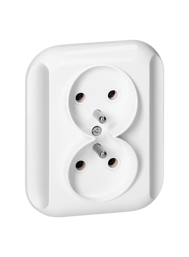 Gniazdo podwójne podtynkowe 2x2p+Z 16A, 250V, TOPAZ, biały PT-6TBBIAŁY ORNO