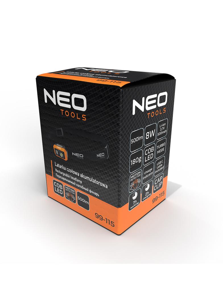 Latarka czołowa akumulatorowa 500 lm USB COB LED