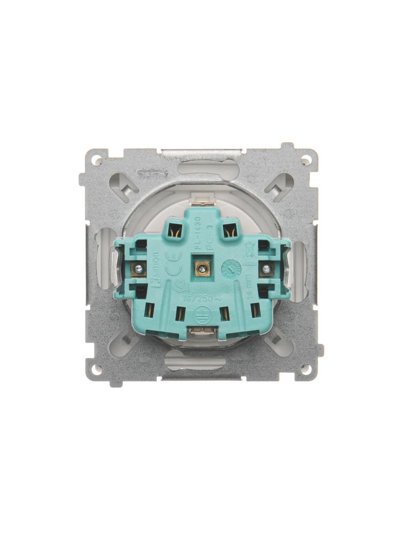Simon Basic Gniazdo wtyczkowe Schuko do wersji IP44 16A 250V zaciski śrubowe biały. Klapka transparentna BMGSZ1B.01/11A KONTAKT
