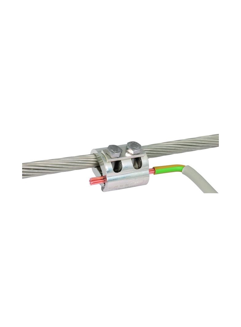 Zacisk równoległy do drutu 5-12,5 mm/16-95 mm2, 2xM8, Cu cynowana