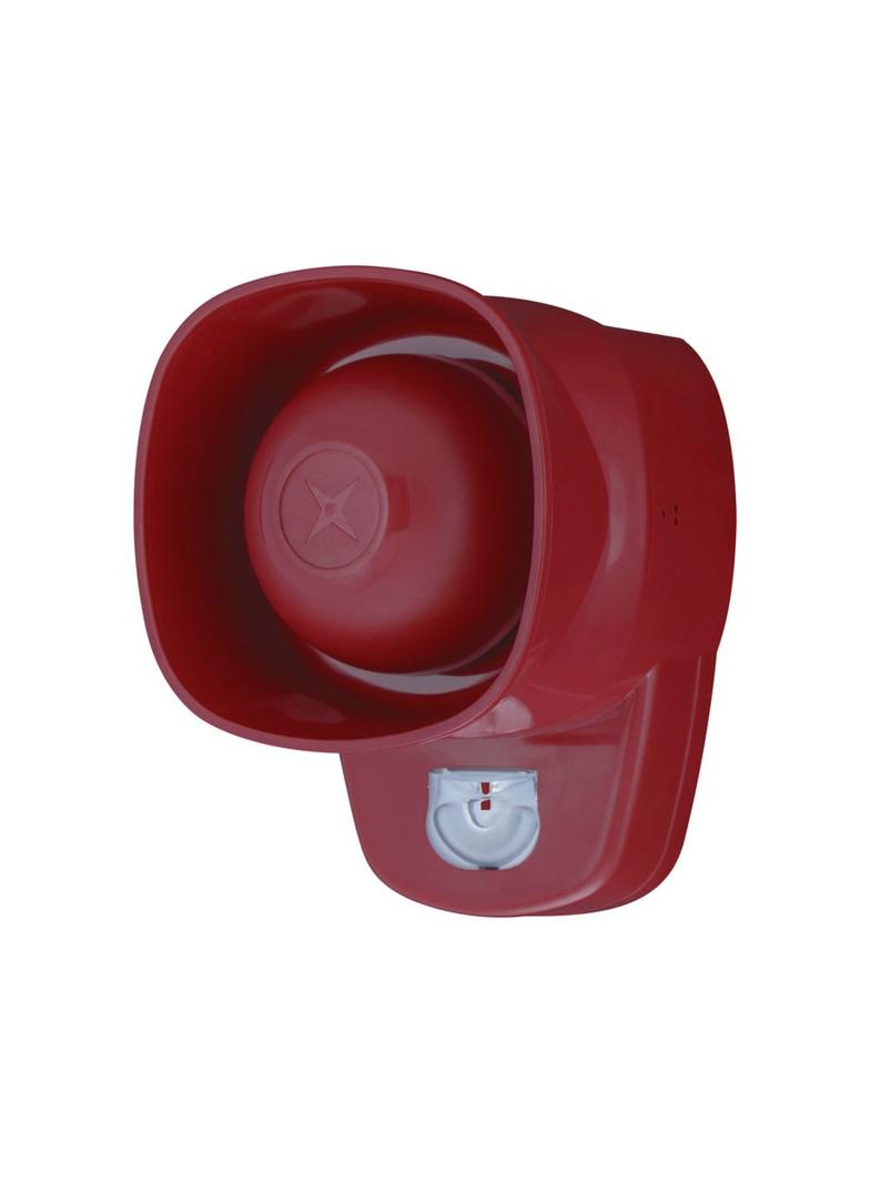 SY Base-LX-W/RF/R1 + SY/R1/E VDS G2 Sygnalizator Optyczno-Akustyczny Symphoni LX Ścienny czerwona ob