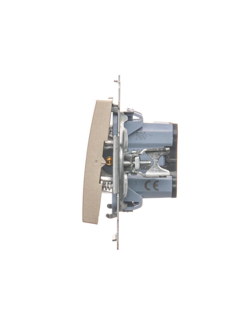 Simon 54 Przycisk pojedynczy zwierny bez piktogramu 16A z. śrub. złoty mat