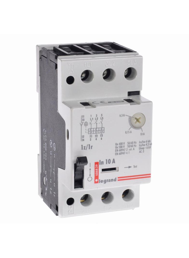 Wyłącznik Silnikowy 3P 4Kw 6,3-10A M 250 1R/1Z 10 606829 LEGRAND