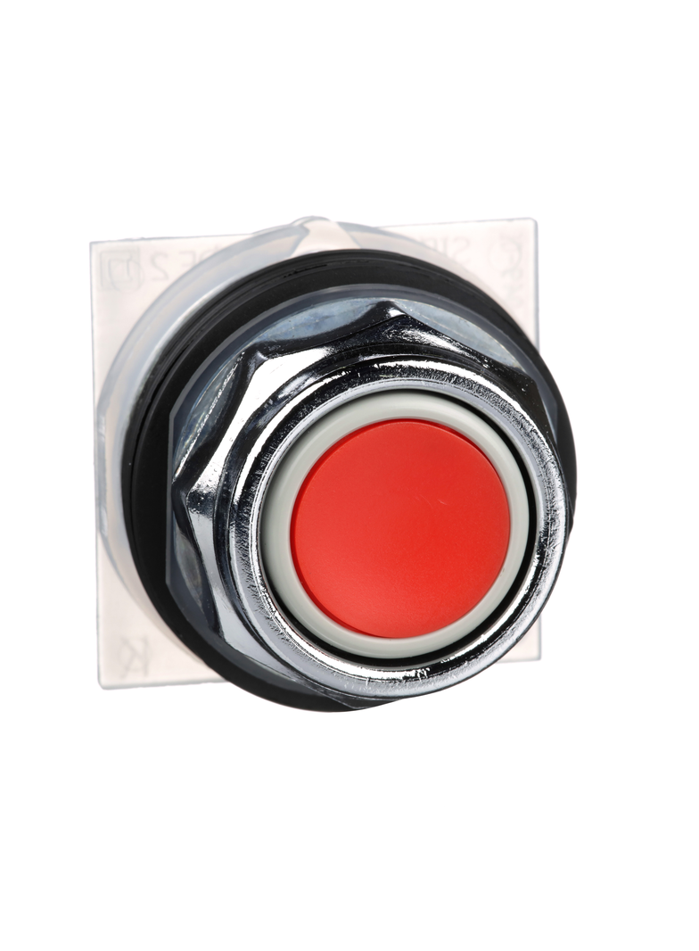 Harmony 9001K Przycisk kryty, O30, czerwony, 2 pozycyjny, samopowrotny, metalowy, ośmiokątny