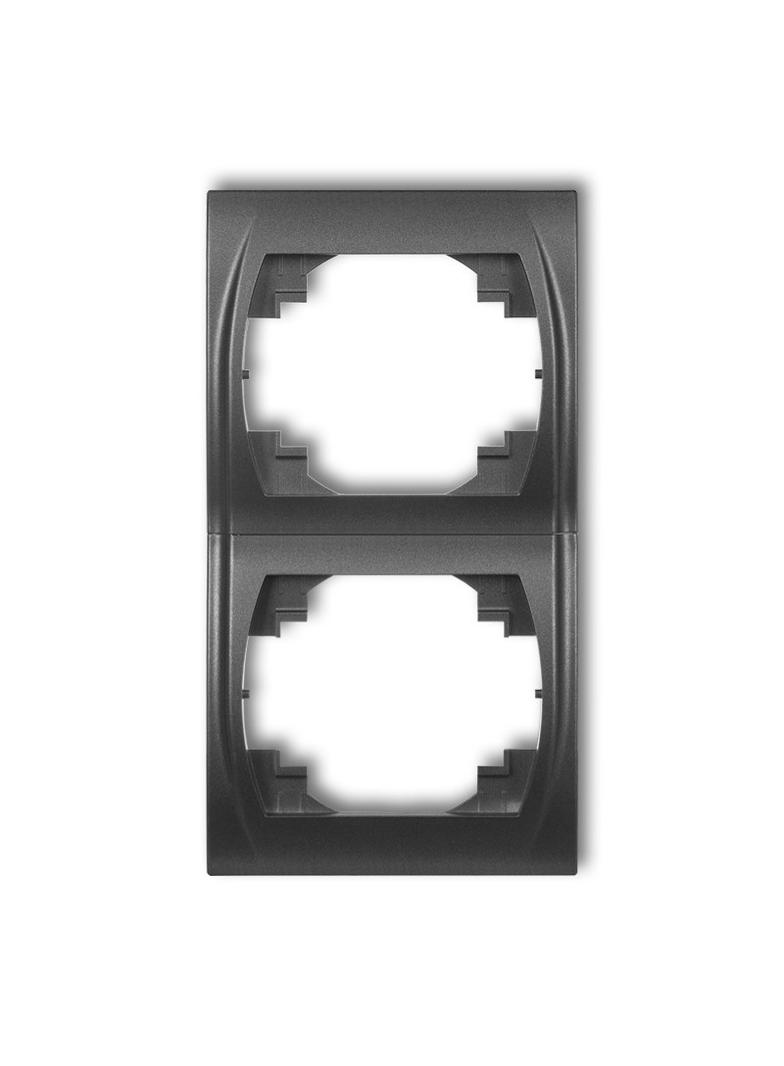 LOGO Ramka pionowa podwójna grafitowa