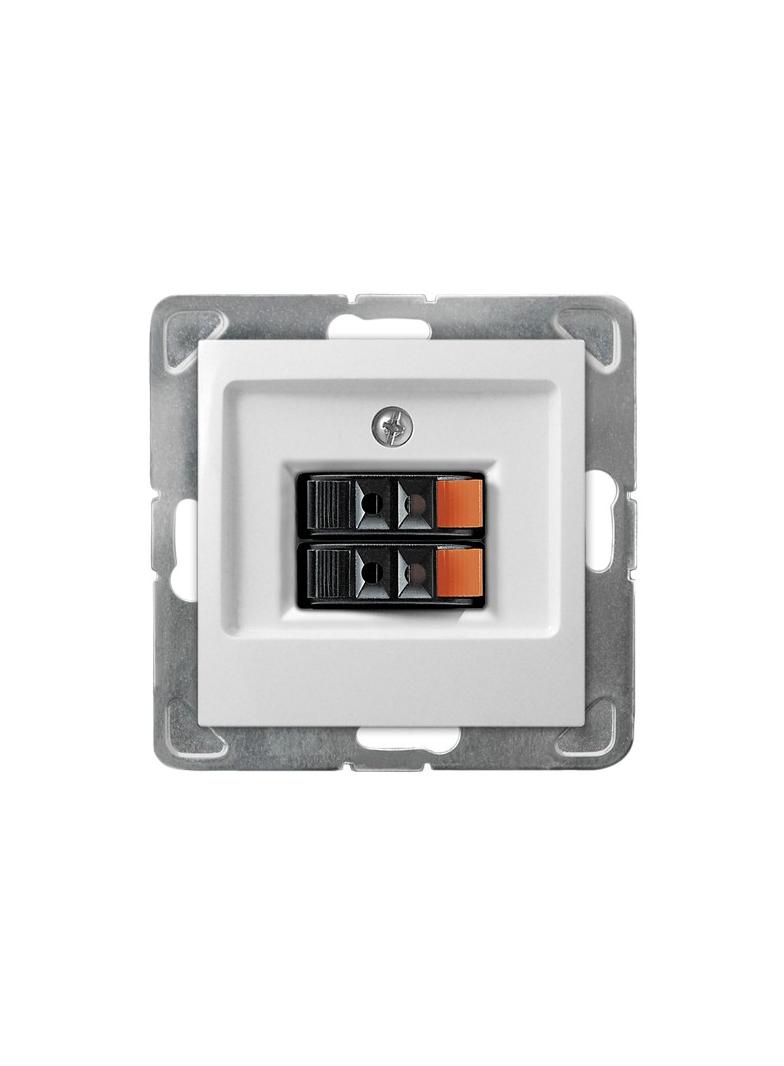 IMPRESJA Gniazdo głośnikowe podwójne - kolor biały