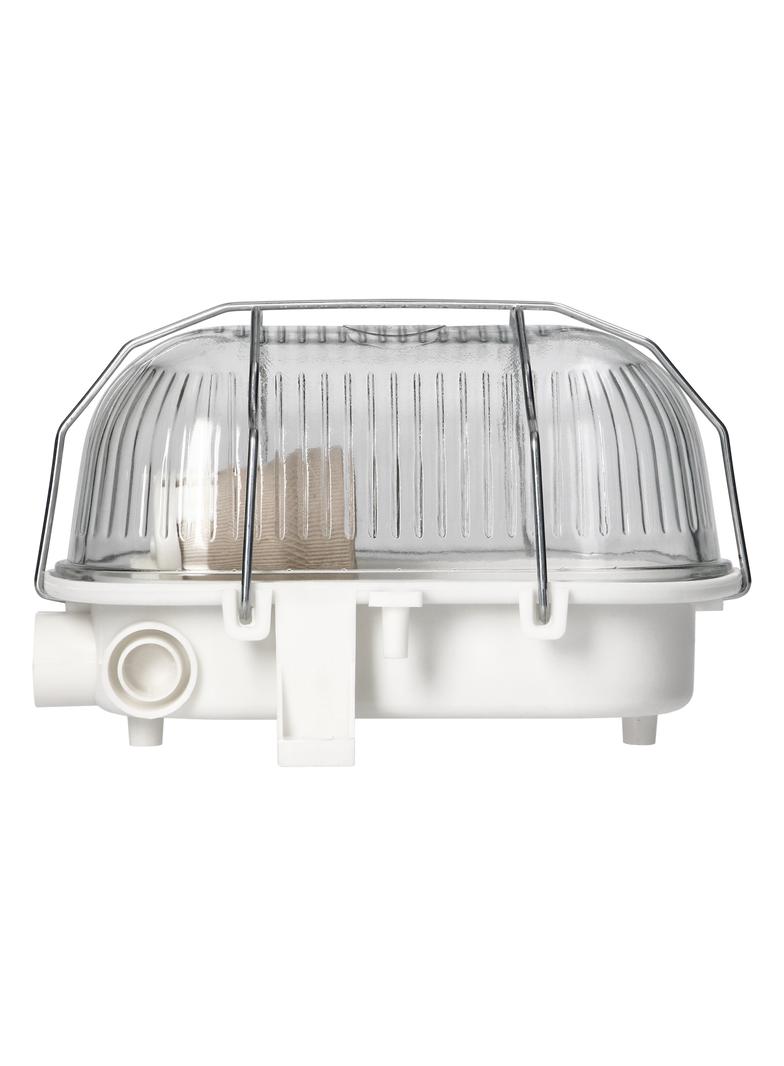 Oprawa oświetleniowa BODRUM E27 max. 15W IP54 klosz szklany stalowa osłona biała AD-OP-6561WE27SPS ORNO