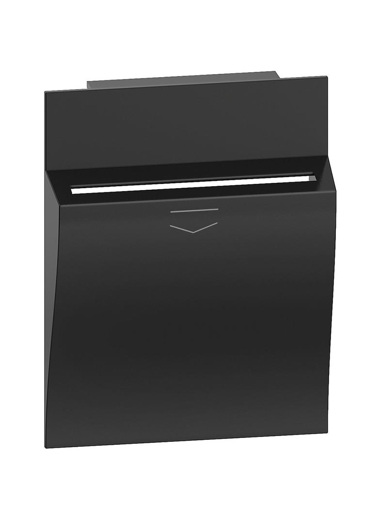 LIVING NOW - PLAKIETKA ŁĄCZNIKA HOTELOWEGO - 2 MODUŁY - CZERŃ, Bticino