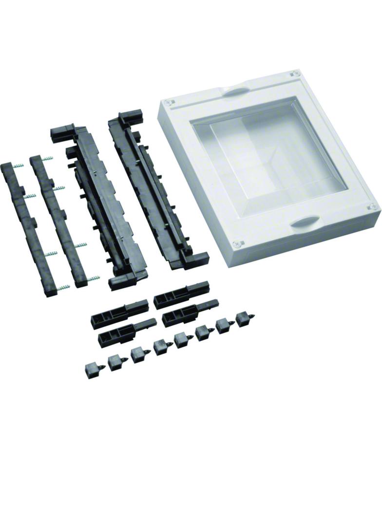 univers N Blok dla szyn zbiorczych poziomych 60mm 1xNH00 z przez. szybą 300x250mm UE21E4 HAGER