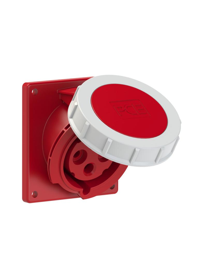 GNIAZDO TABLICOWE SKOŚNE POWER TWIST  32A 400V 3P+Z TWIST 80x97mm  IP67