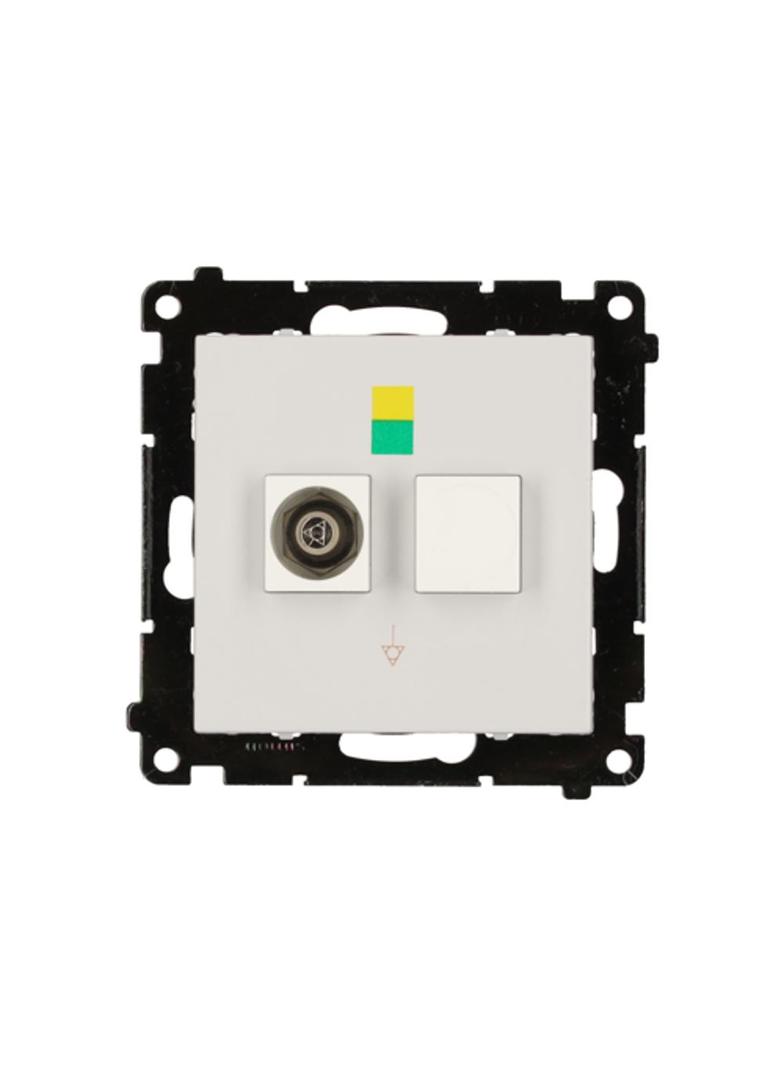 Simon 55 Gniazdo ekwipotencjalne pojedyncze Jasnoszary mat