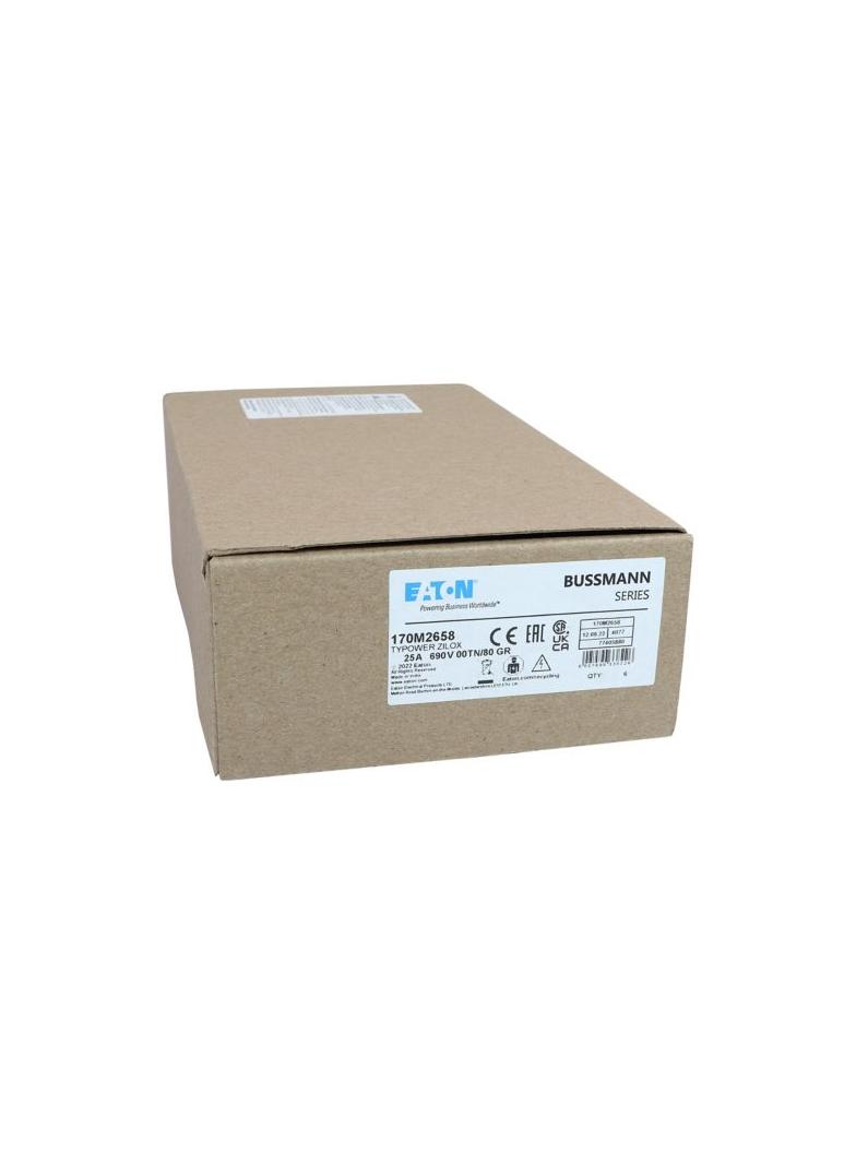 25A 690V gR 00TN/80 TYPE T IND. FUSE Wkładka szybka 25A AC 690V DIN 00 30x67x100 mm gR D 170M2658 EA