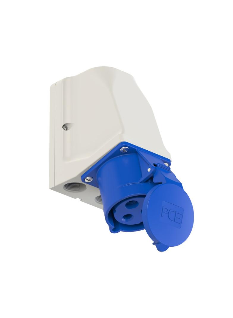 GNIAZDO KOMBI Z ROZŁĄCZNIKIEM 0-1  Wej: M25, wył. 32A Wyj: 32/3 230V  IP44