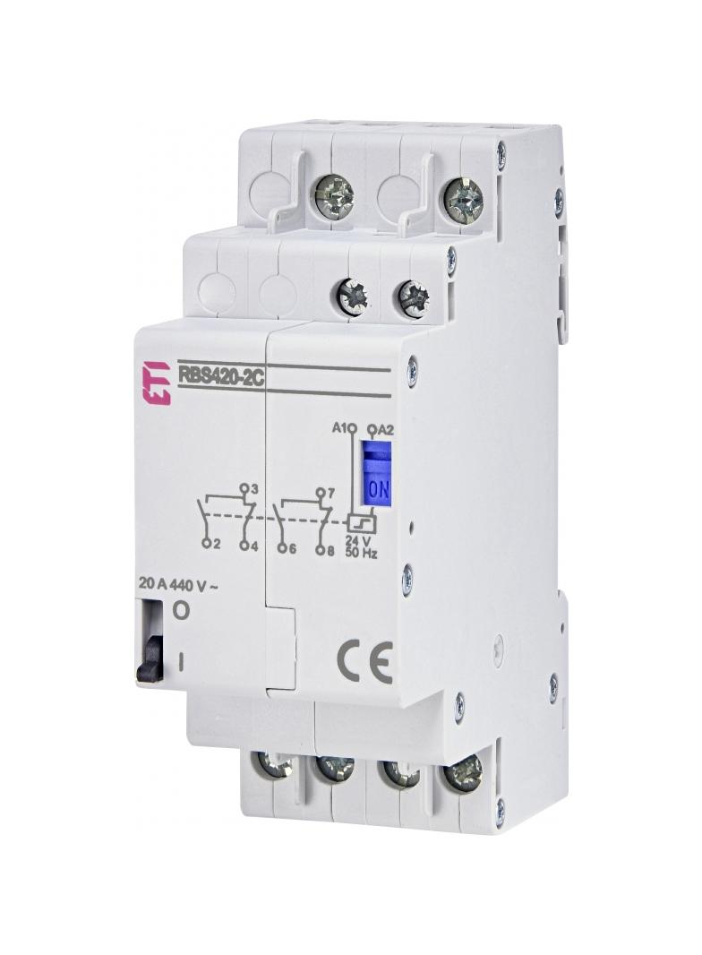Stycznik bistabilny 20A 4P 2-przełączne 2M RBS420-2C-24V AC 002464157 ETI