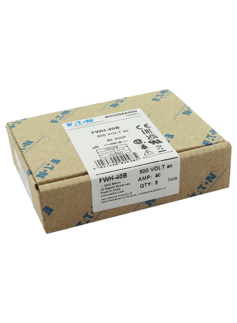 40A 500V AC HIGH SPEED FUSE Wkładka szybka 40A AC 500V DC 500V 21x81 mm UL FWH-40B EATON