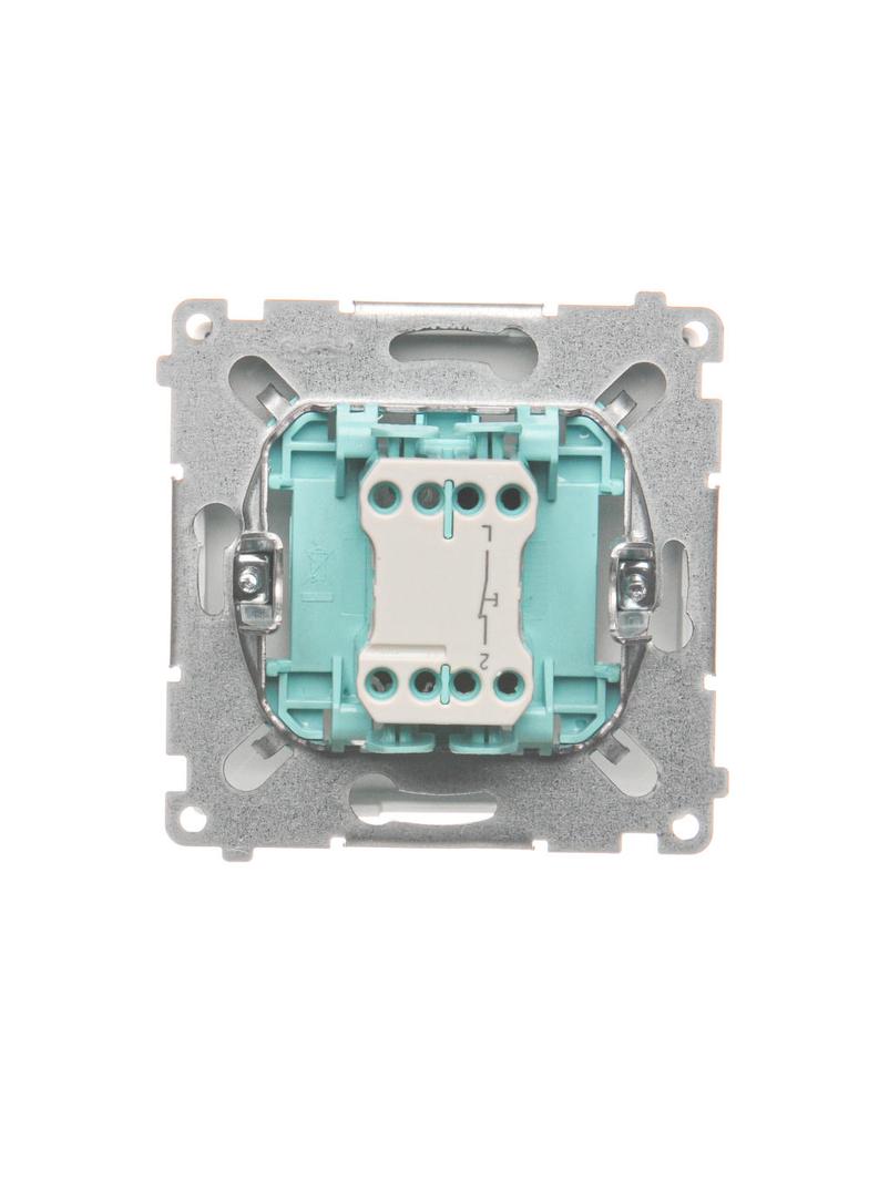 Simon Basic Przycisk pojedynczy rozwierny bez piktogramu 10A z. śrub. biały