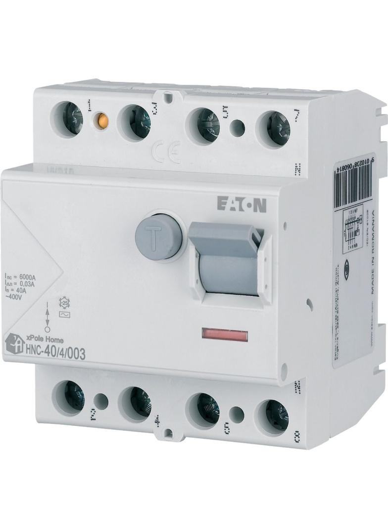 HNC-40/4/003 Wyłącznik różnicowoprądowy 6kA 40A 4P 30mA typ AC 194694 EATON