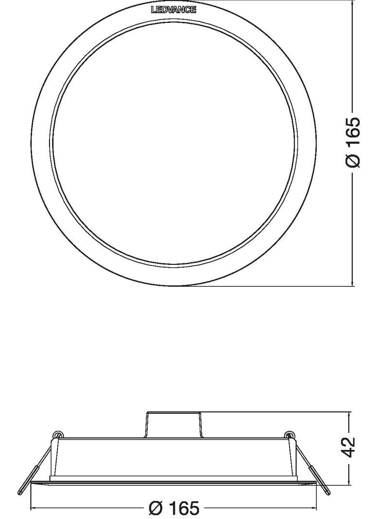 Oprawa DOWNLIGHT IP44 DN 165 13W 865 WT