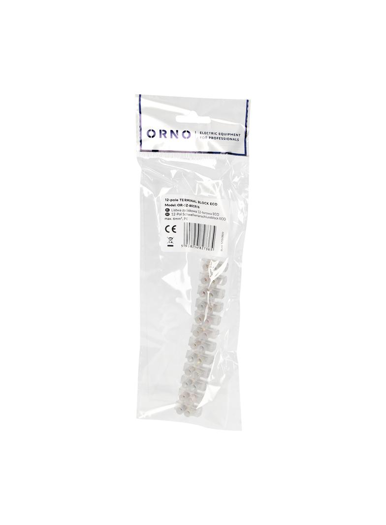 Listwa zaciskowa 12-torowa ECO, max.6mm2,PE OR-SZ-8019/6 ORNO