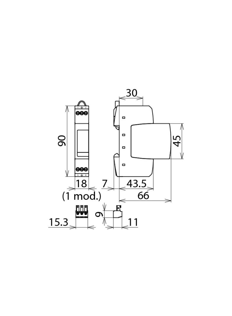 Ogranicznik przepięć DEHNrail M 2P 255 FM, 2-biegunowy do sieci 230 V AC