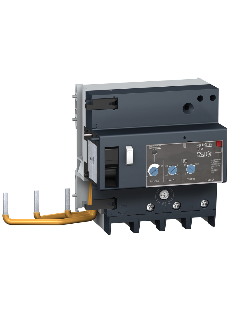Blok różnicowoprądowy Acti9 VigiNG125-63-3-300…3000-A-I/S/R 63A 3-biegunowy A-I/S/R