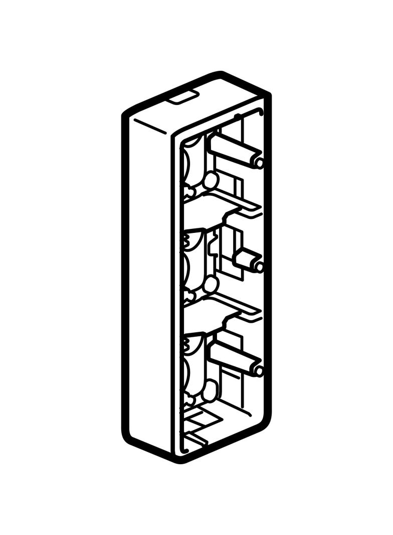 MOSAIC PUSZKA NATYNKOWA - 3X2 MODUŁY PIONOWO 40MM DO UCHYTU 0802 53, Legrand