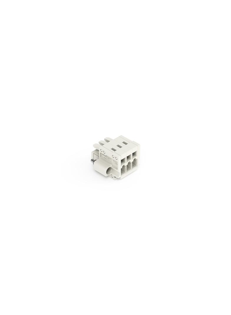 Gniazdo MCS‑MINI Classic 3‑biegunowe jasnoszare raster 3,5mm 734‑103/107‑000 /100szt./ WAGO