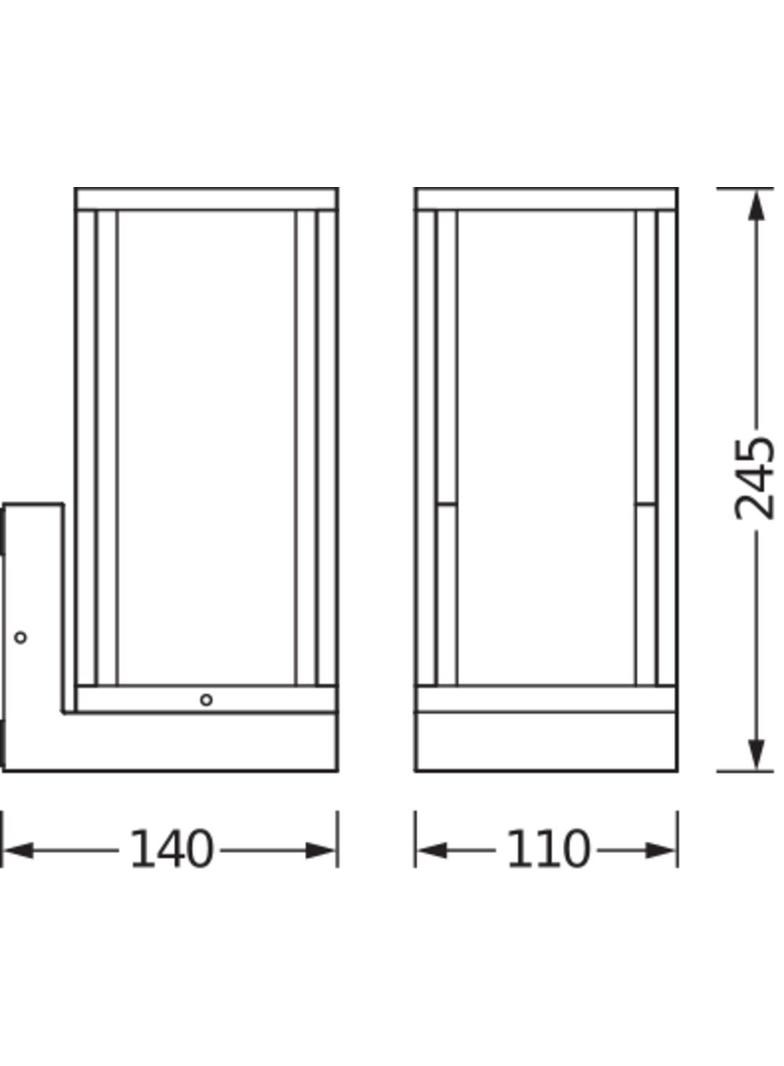 ENDURA CLASSIC FRAME WALL E27 DG LEDV