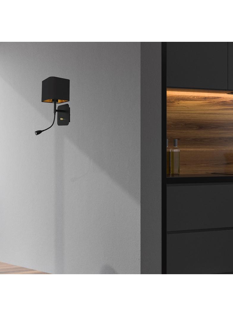 Milagro kinkiet Napoli E27 + LED 1W 90lm 4000K czarno/złoty ML6366