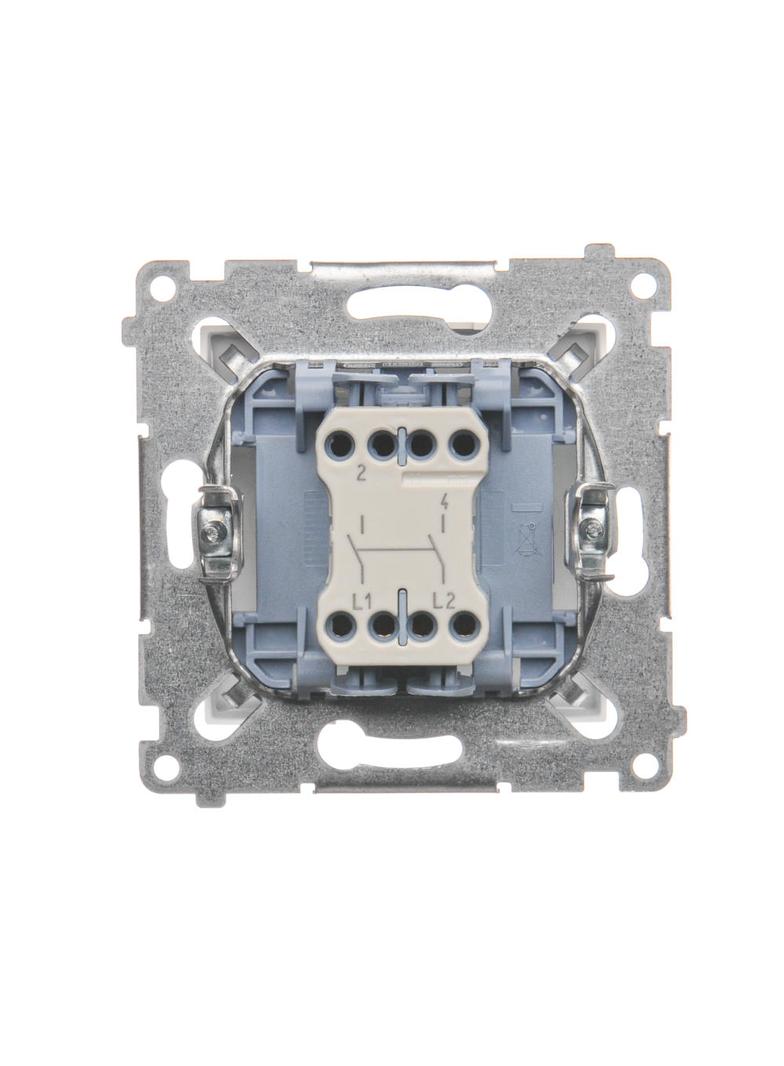 Simon 54 Łącznik dwubiegunowy 10A szybkozłączka biały