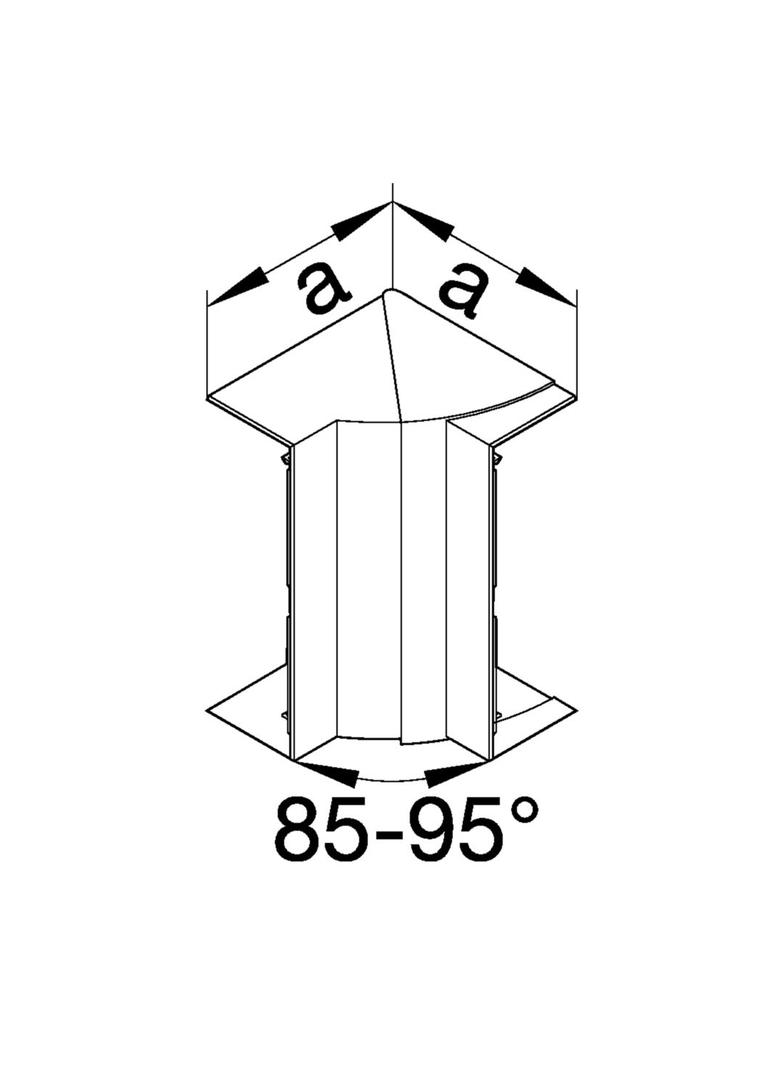 tehalit.BR65/BRS Kąt wewnętrzny 65x210 D, PC-ABS, biały
