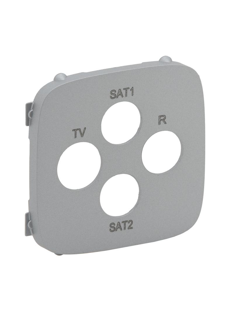 VALENA ALLURE - PLAKIETKA GNIAZDA TV-RD-SAT-SAT ALUMINIUM, Legrand