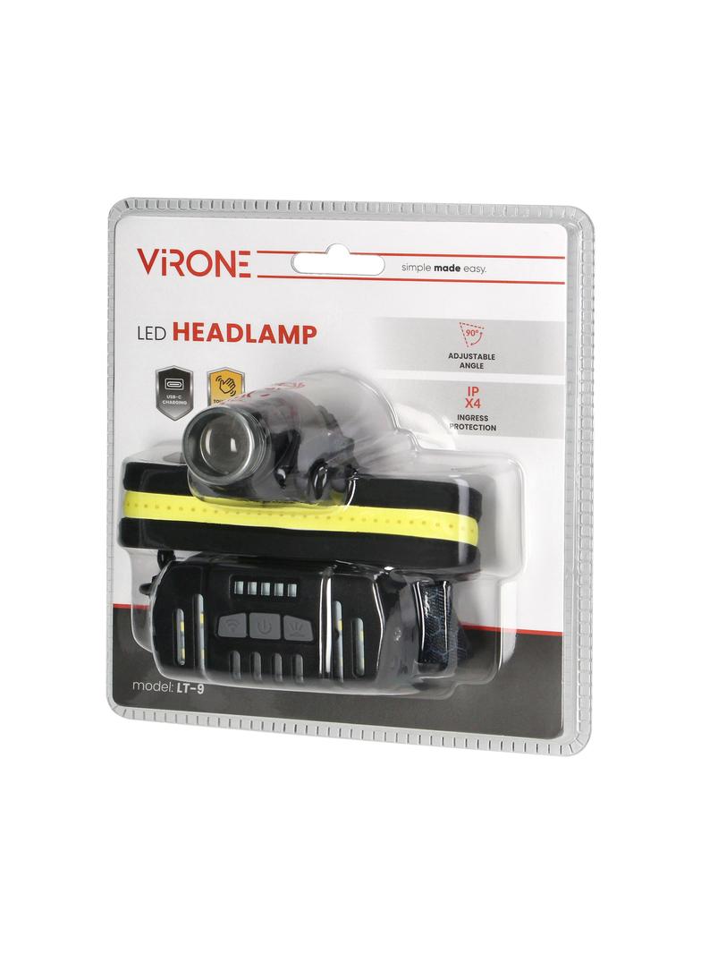 Latarka czołowa LED COB + CREE z akumulatorem 1200 mAh LT-9 ORNO