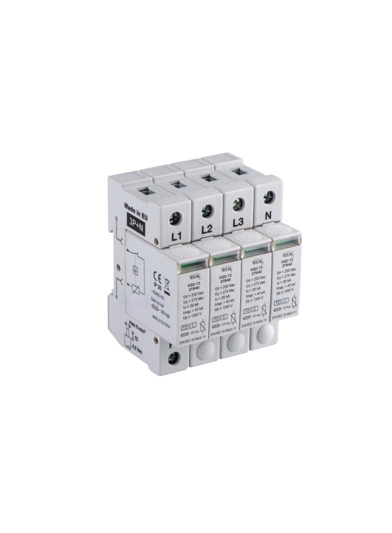 Ogranicznik przepięć KSD-T2 275/160 3P+N 23133 KANLUX