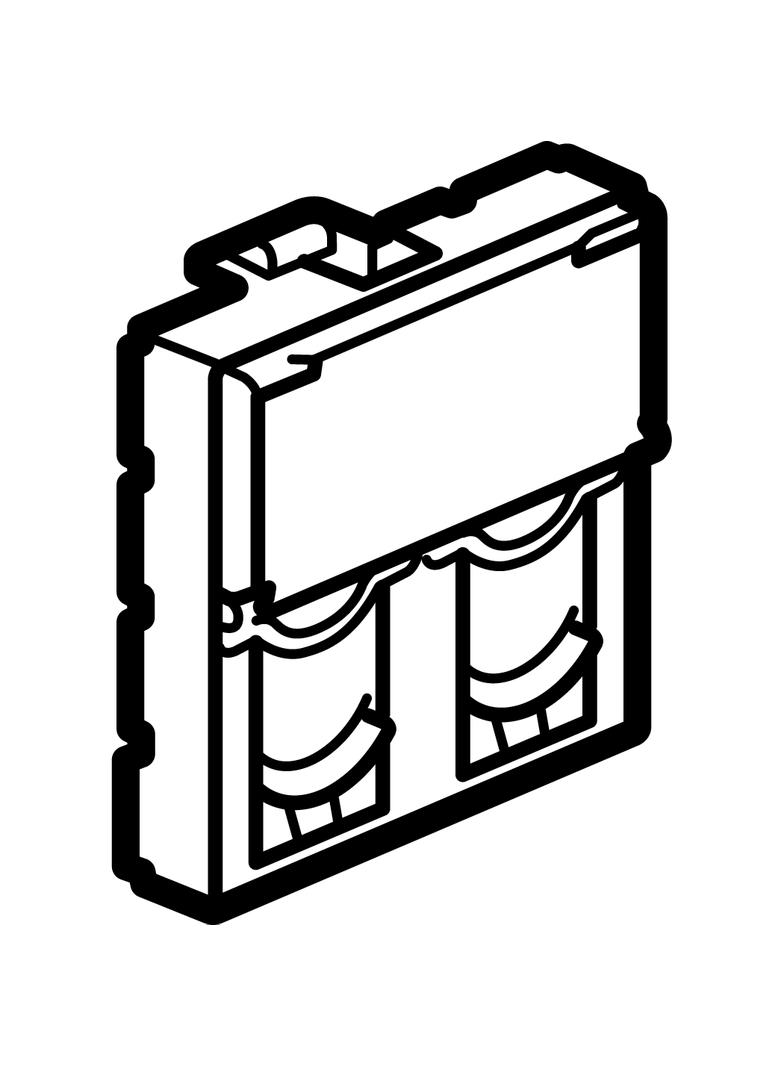 Mosaic Adapter Do Złączy Podwójnych Systimax Biały 078603 LEGRAND