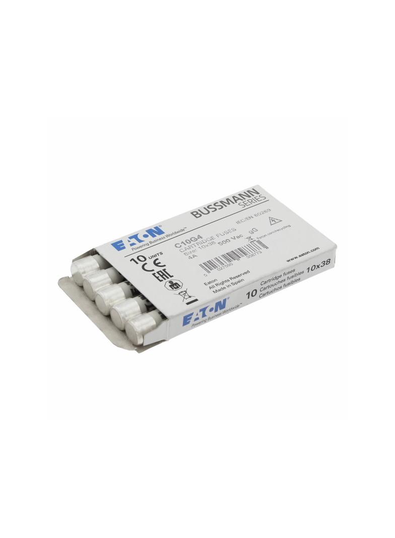 FUSE 10,3X38 4A Wkładka cylindryczna 10 x 38mm 4A GG 500V AC C10G4 EATON
